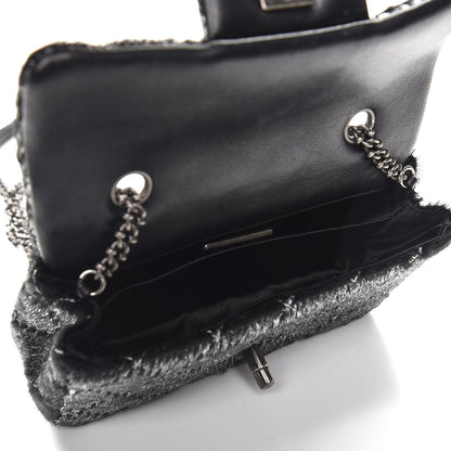Chanel Metallic Pony Hair Quilted Extra Mini Flap Dark Silver 5 of 7