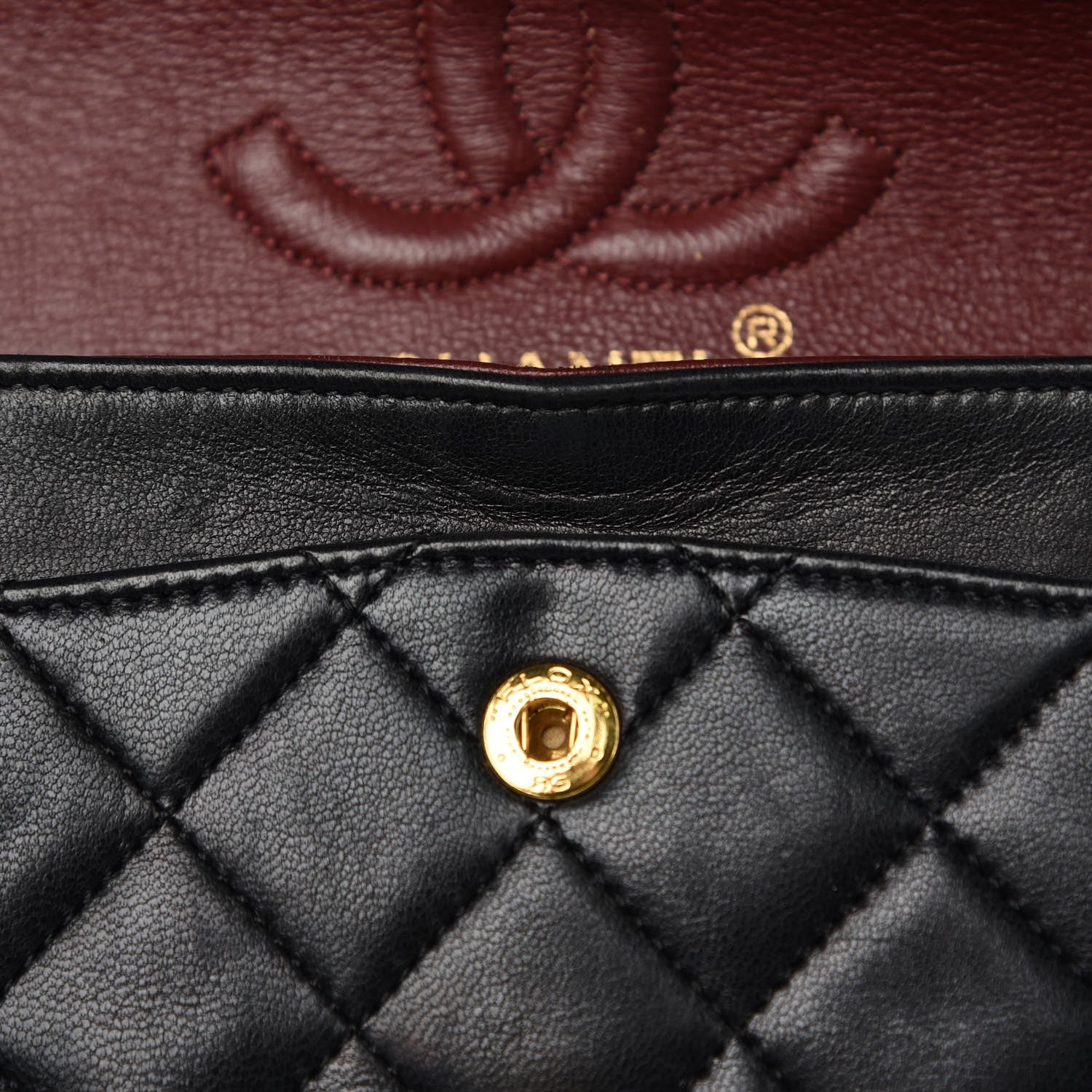 Chanel Lambskin Quilted Small Double Flap Black 12 of 15