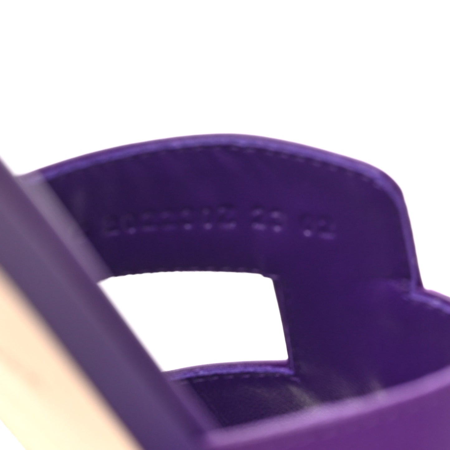 Calfskin Oran Sandals 38.5 Violet Majorette