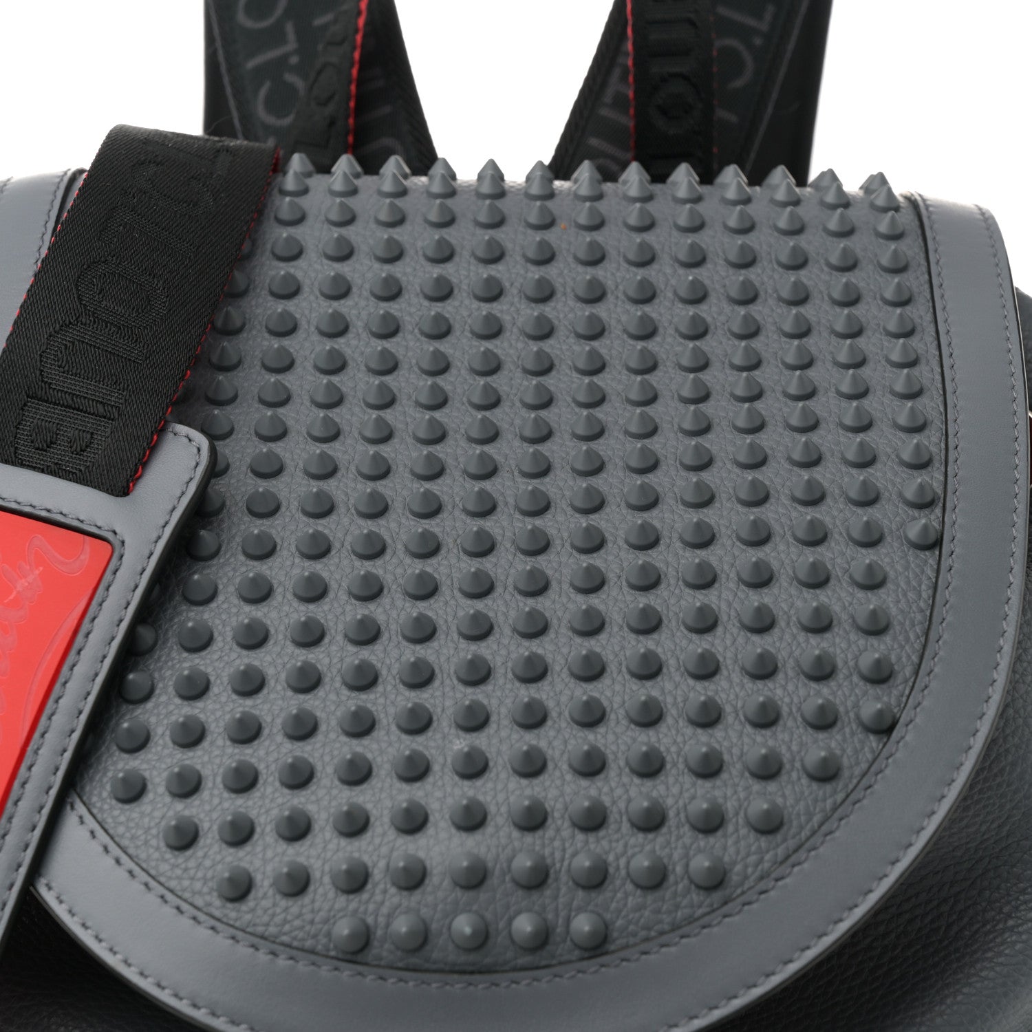 Christian Louboutin Calfskin Spiked Explorafunk Backpack Charbon 7 of 10