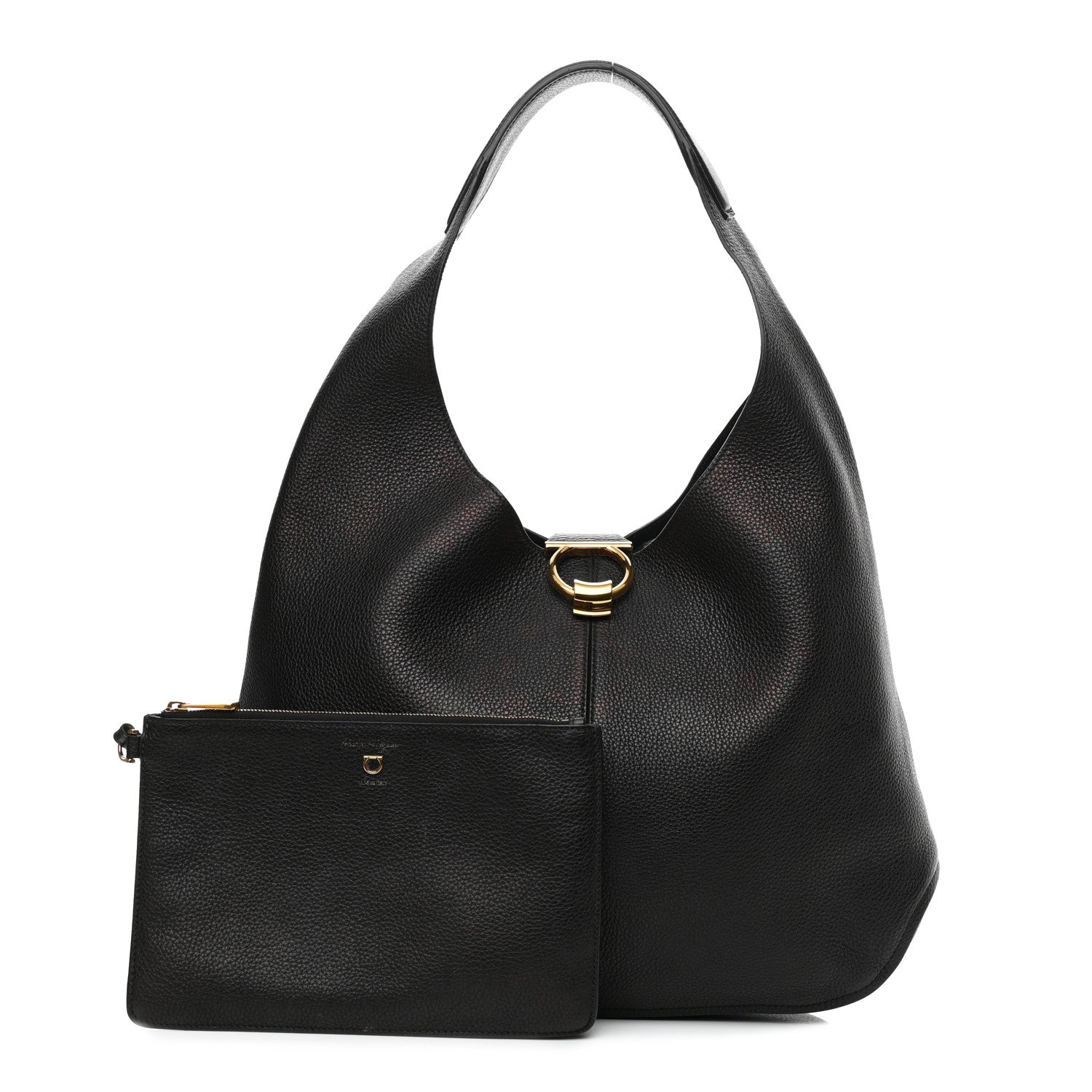 Salvatore Ferragamo Calfskin Margot Hobo Black 1 of 11