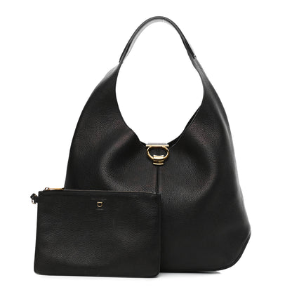Salvatore Ferragamo Calfskin Margot Hobo Black 1 of 11