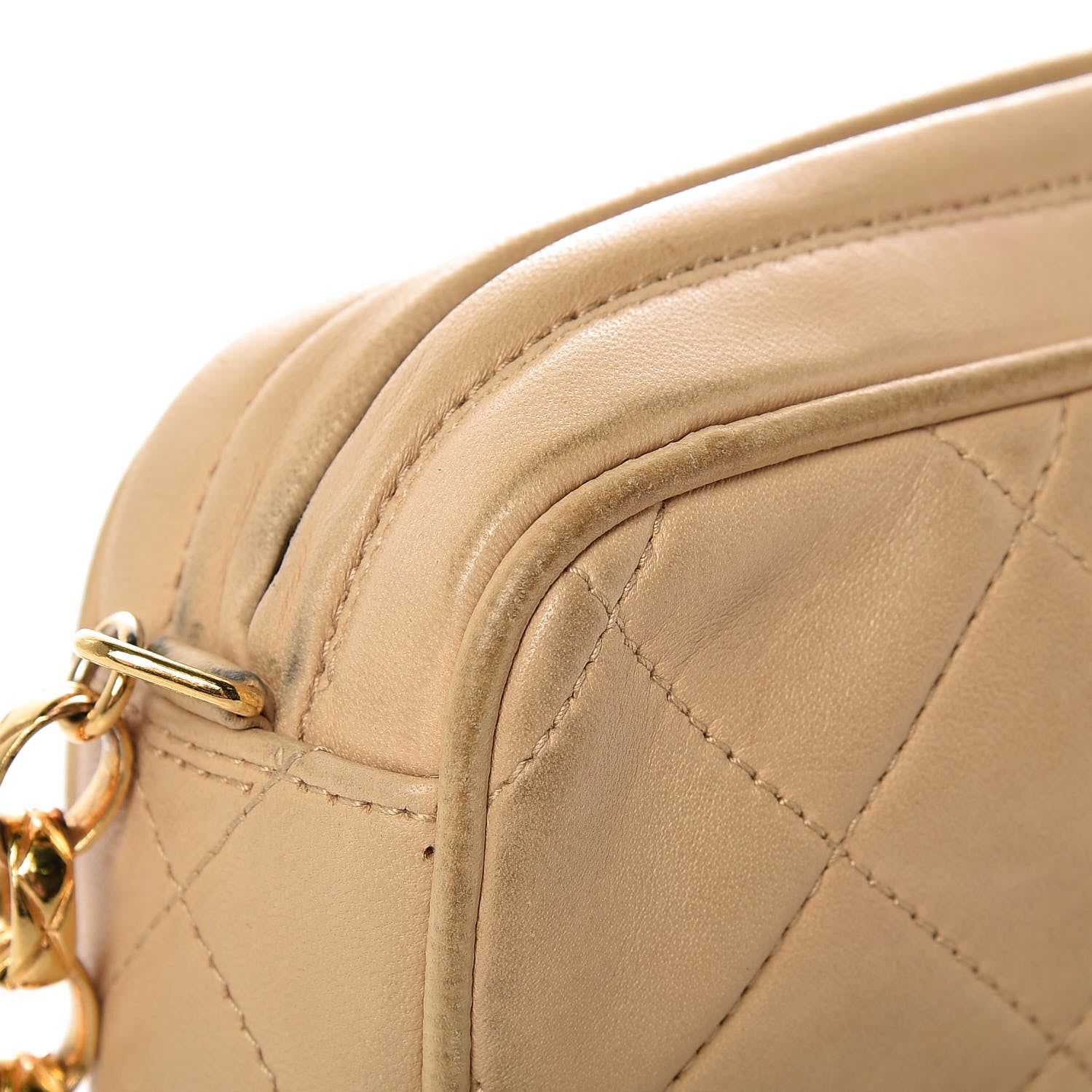 Chanel Lambskin Quilted Tassel Camera Case Beige 16 of 21