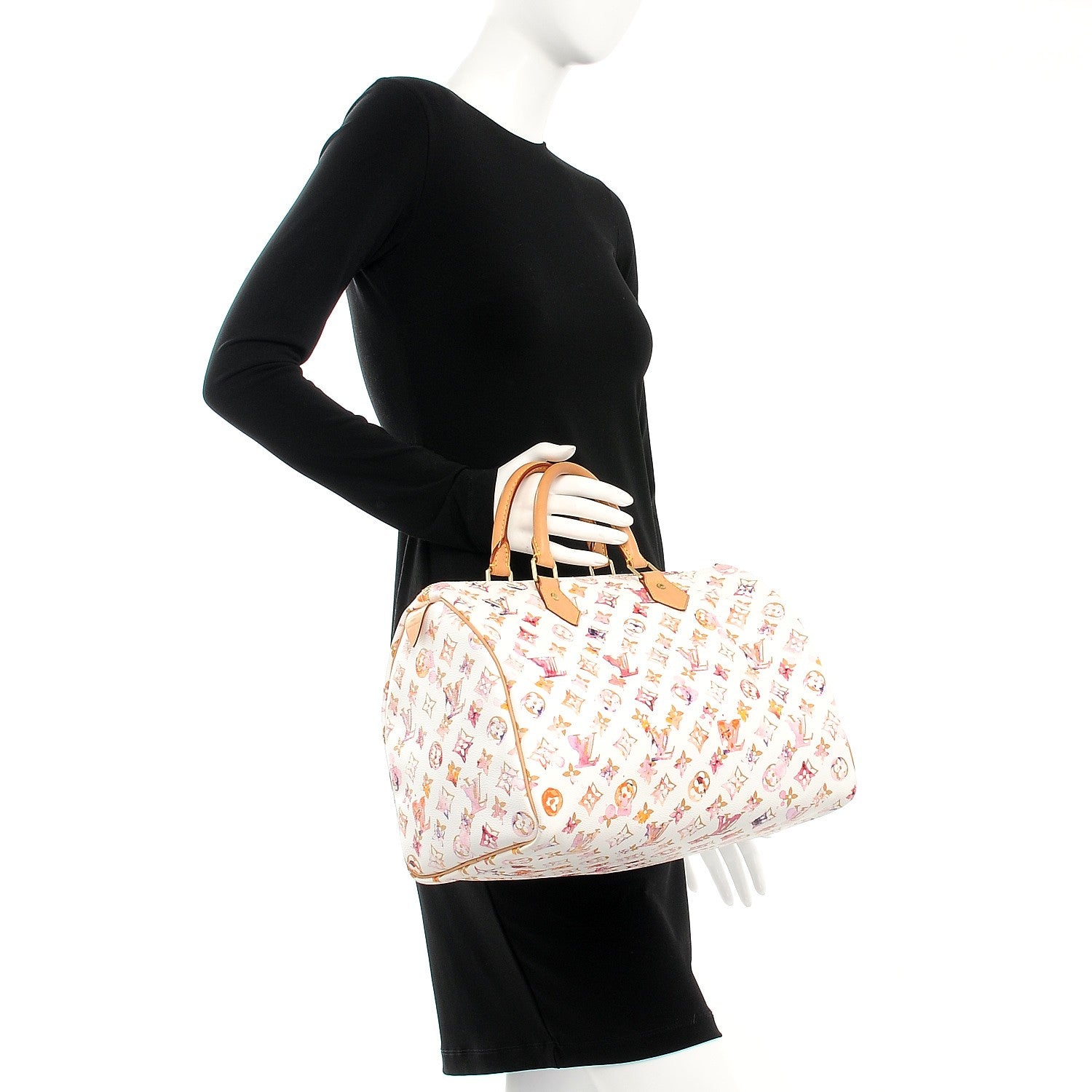 Louis Vuitton Watercolor Aquarelle Speedy 35 White 2 of 13