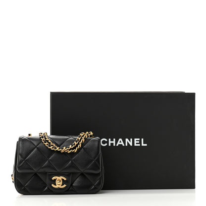 Chanel Lambskin Quilted Pearl Small Flap Black 11 of 11