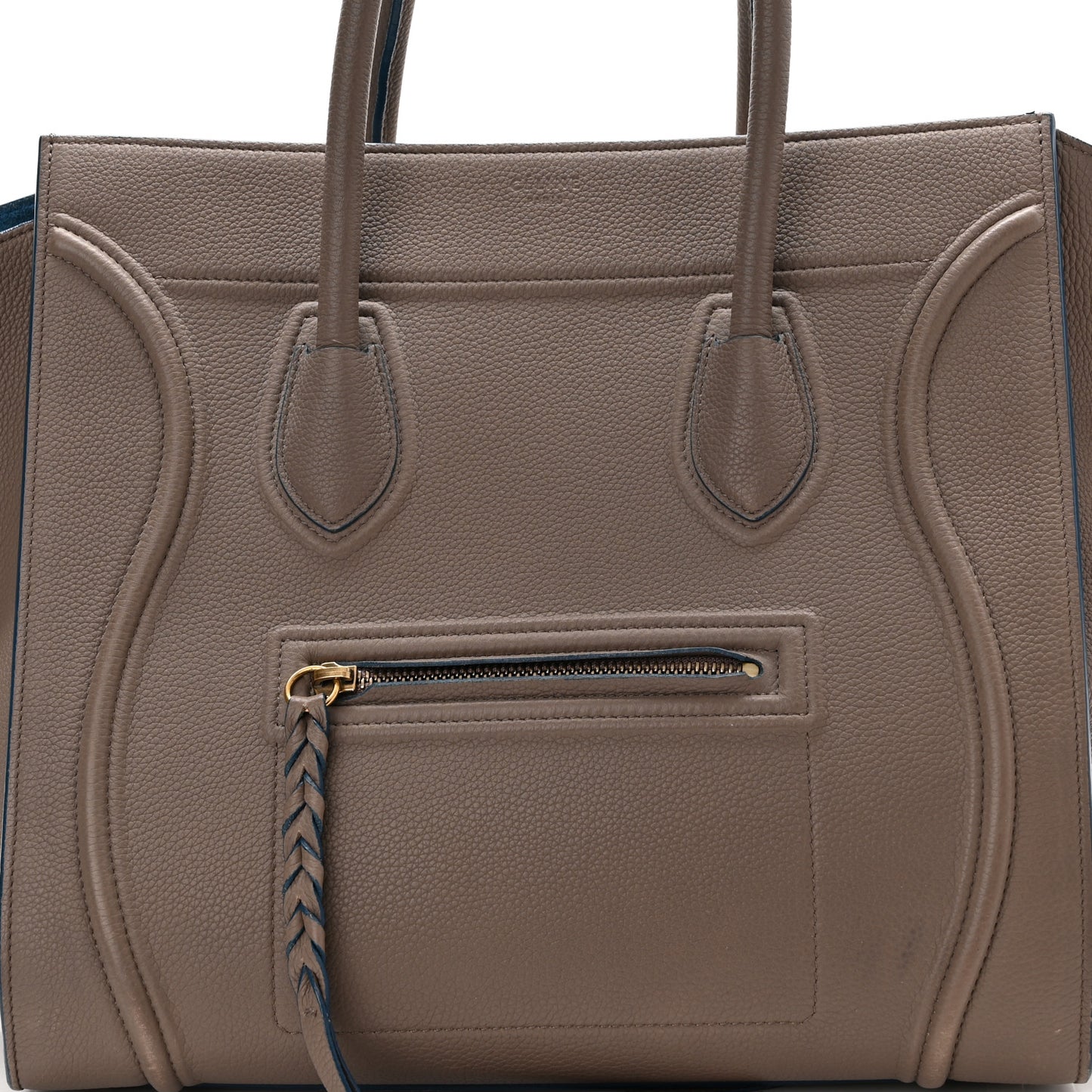 Baby Grained Calfskin Medium Phantom Luggage Taupe