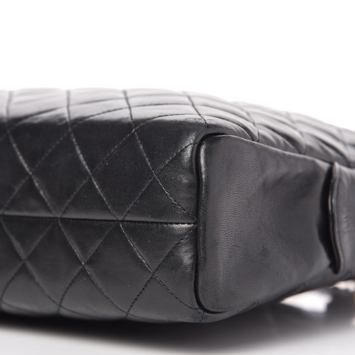 Lambskin Quilted Shoulder Bag Black