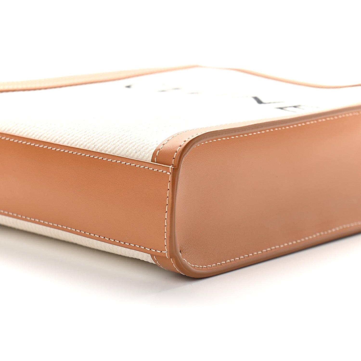 Celine Canvas Calfskin Mini Vertical Cabas Natural Tan 7 of 7