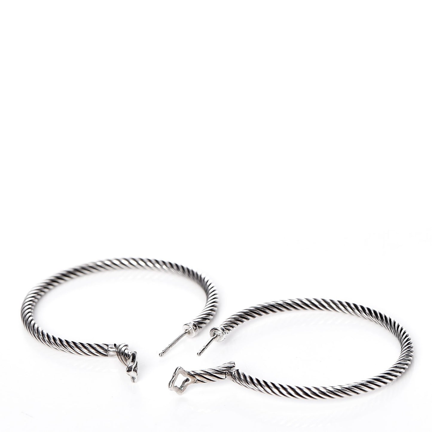 Sterling Silver 36mm Cable Classics Hoop Earrings
