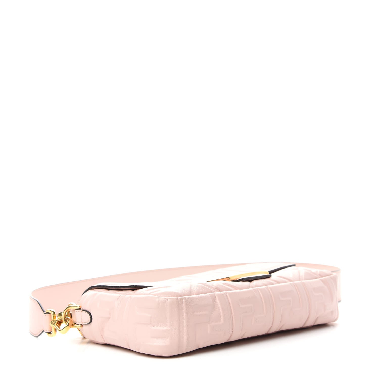 Fendi Nappa FF 1974 Embossed Baguette Rosa Quarzo 4 of 9