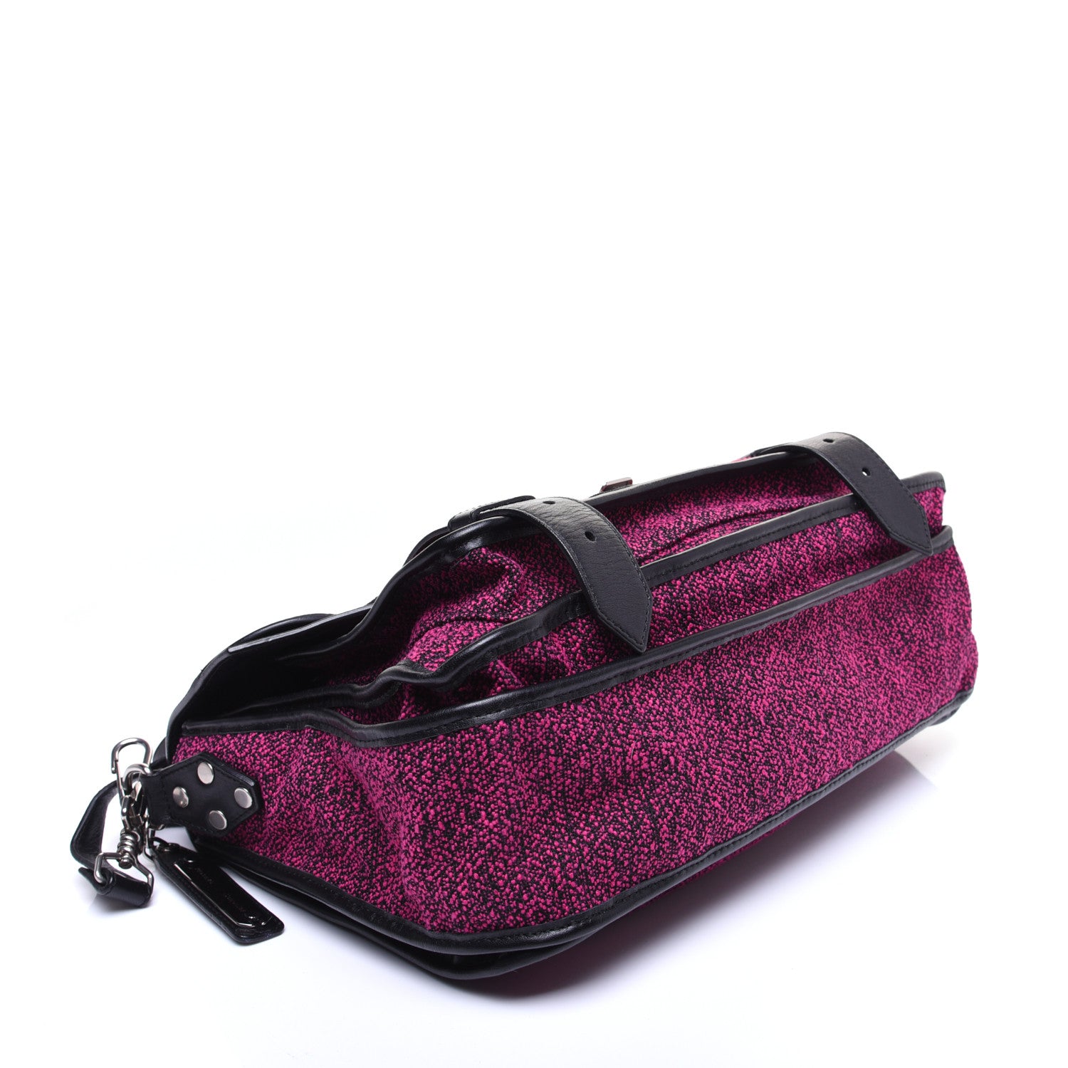 Proenza Schouler Tweed Lambskin Medium PS1 Satchel Berry Fuxia Pink 4 of 14