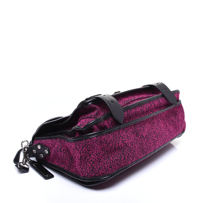 Proenza Schouler Tweed Lambskin Medium PS1 Satchel Berry Fuxia Pink 4 of 14