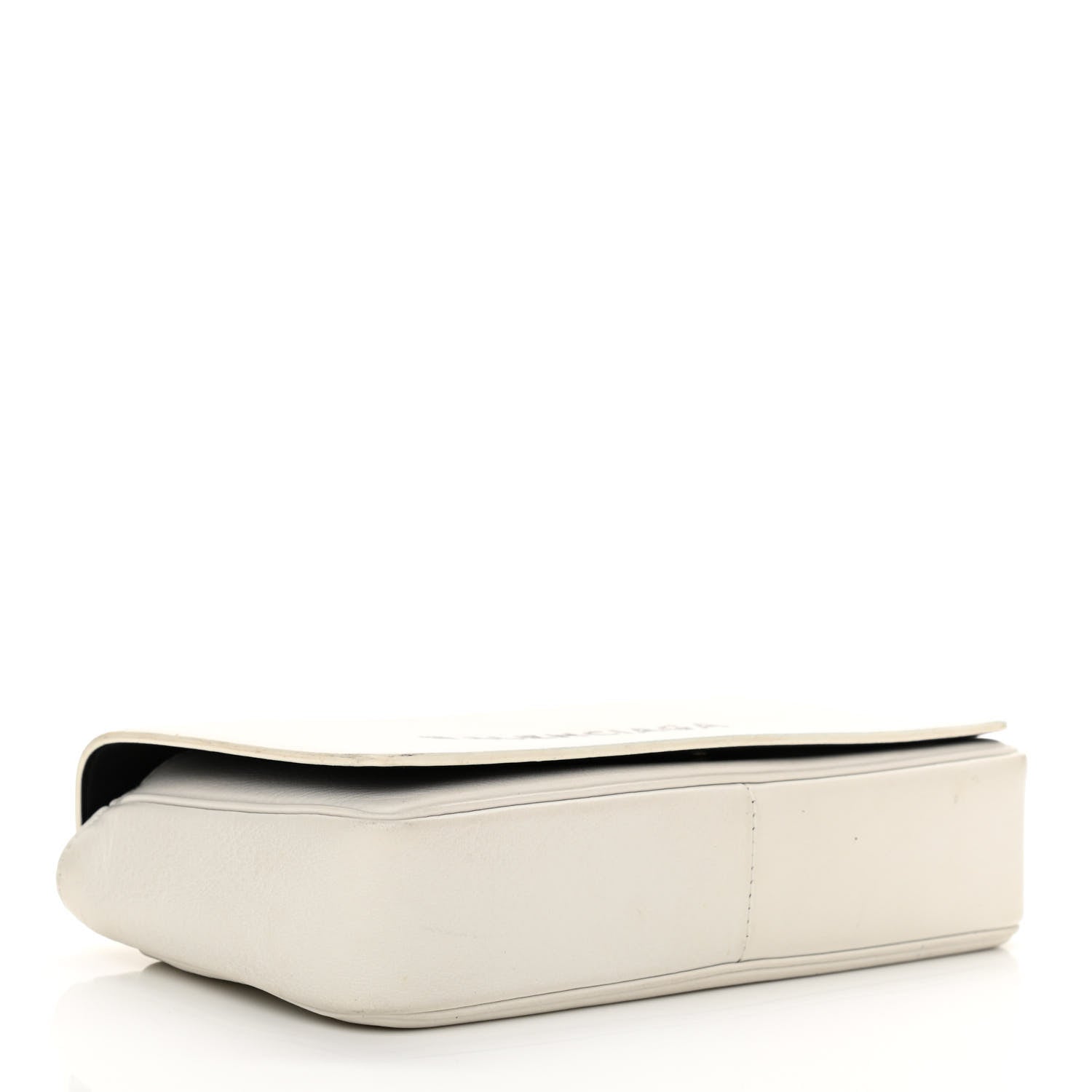 Balenciaga Pebbled Calfskin Chain Wallet White 4 of 11