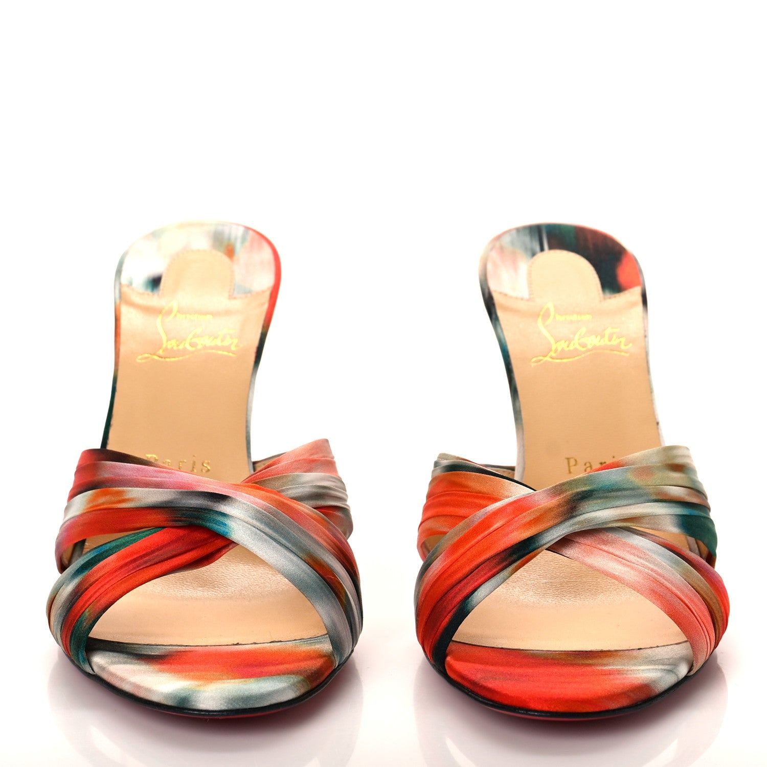 Christian Louboutin Crepe Satin Ombre Nicol Is Back 85 Slide Sandals 39 Loubi 2 of 8
