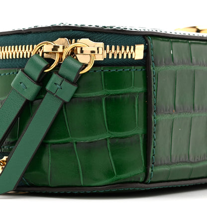 Chloe Calfskin Crocodile Embossed Mini C Vanity Bag Woodsy Green 11 of 15
