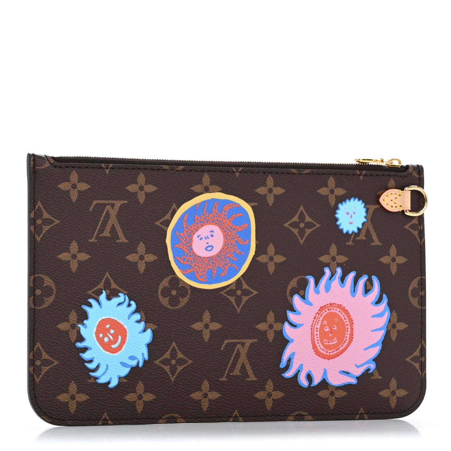 LV X YK Monogram Faces Neverfull MM Pochette