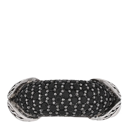 John Hardy Sterling Silver Black Spinel Classic Chain Ring 54 7 1 of 6