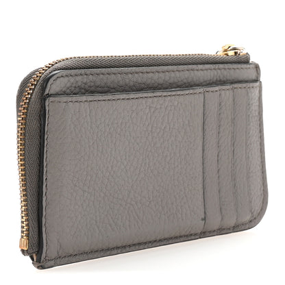 Chloe Grained Calfskin Alphabet Zip Card Holder Cashmere Grey 3 of 6