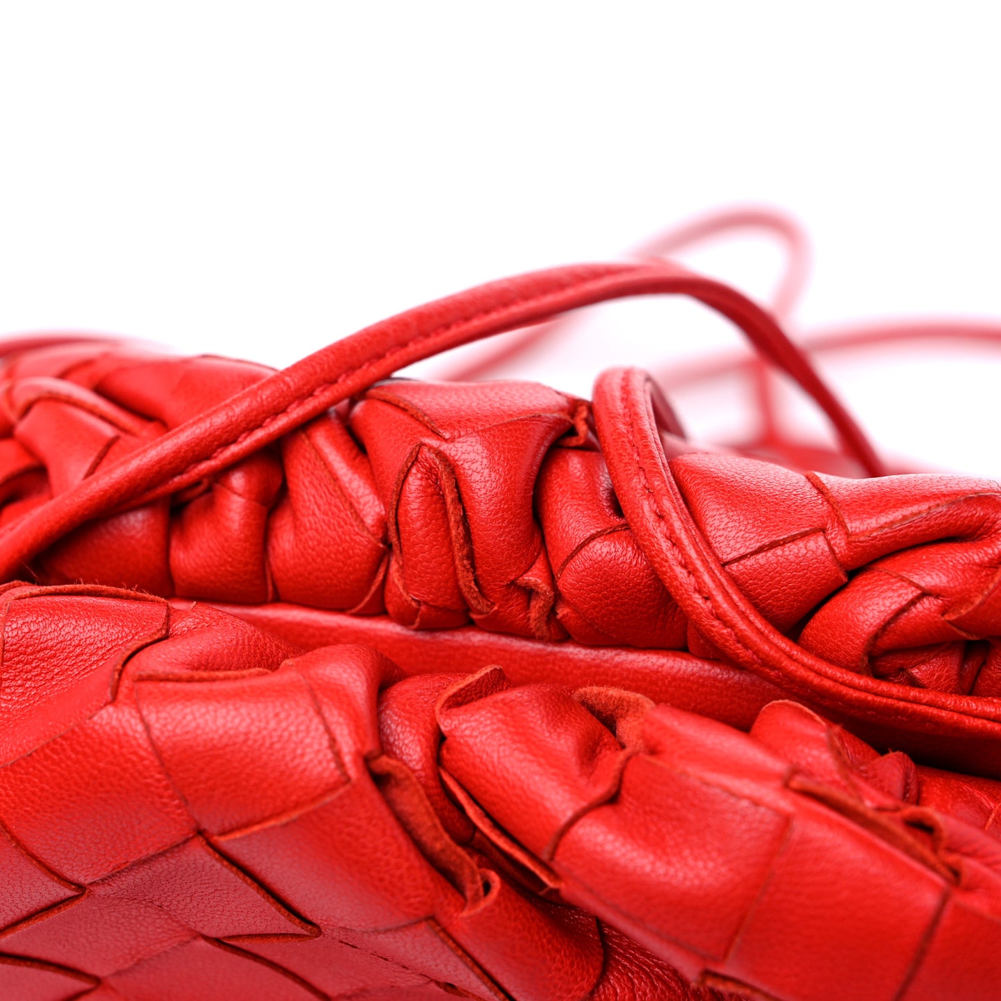 Nappa Intrecciato The Mini Pouch Bright Red