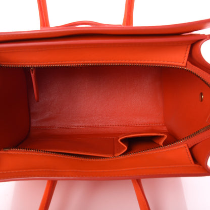 Celine Smooth Calfskin Micro Luggage Fluo Orange 5 of 7