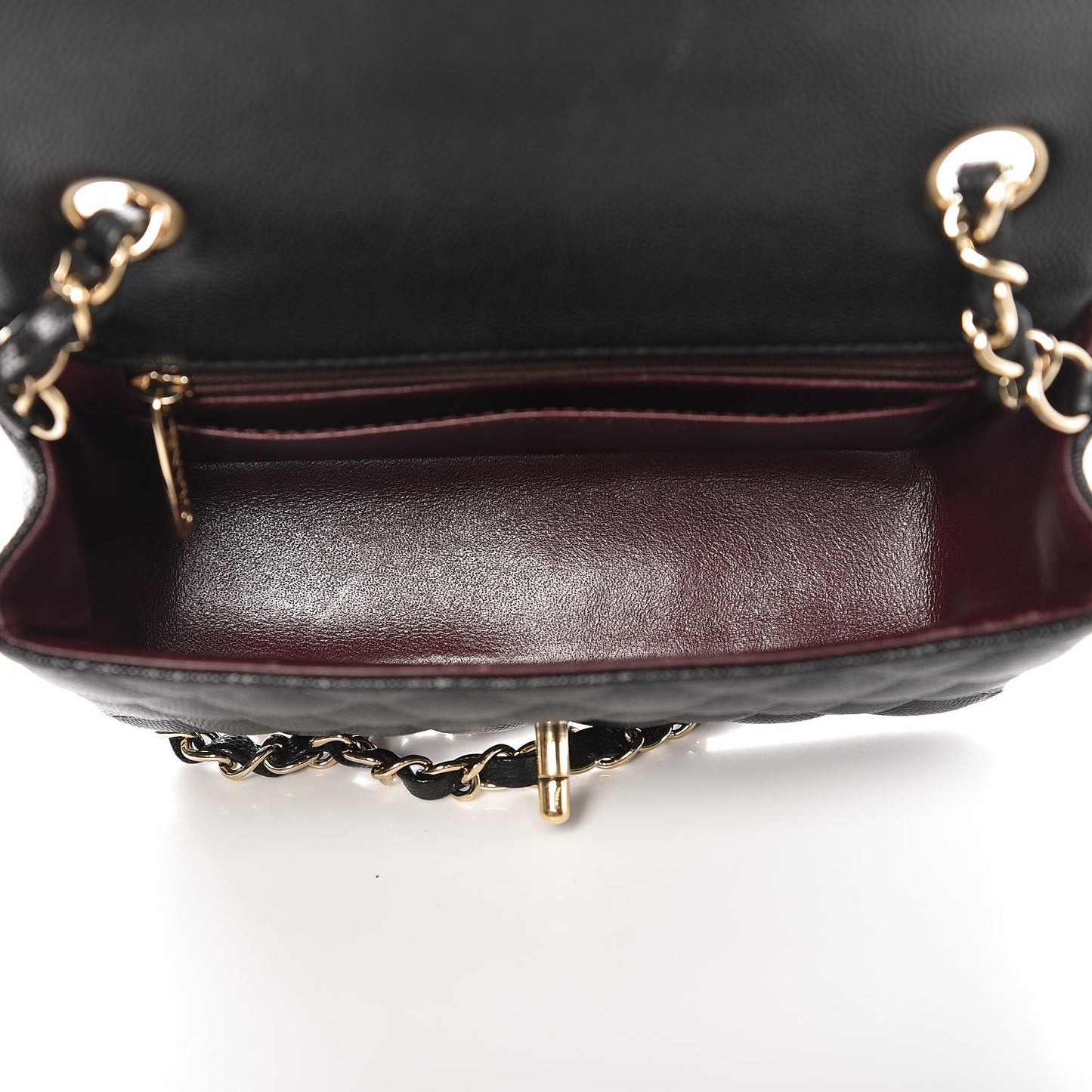 Caviar Quilted Mini Rectangular Flap Black