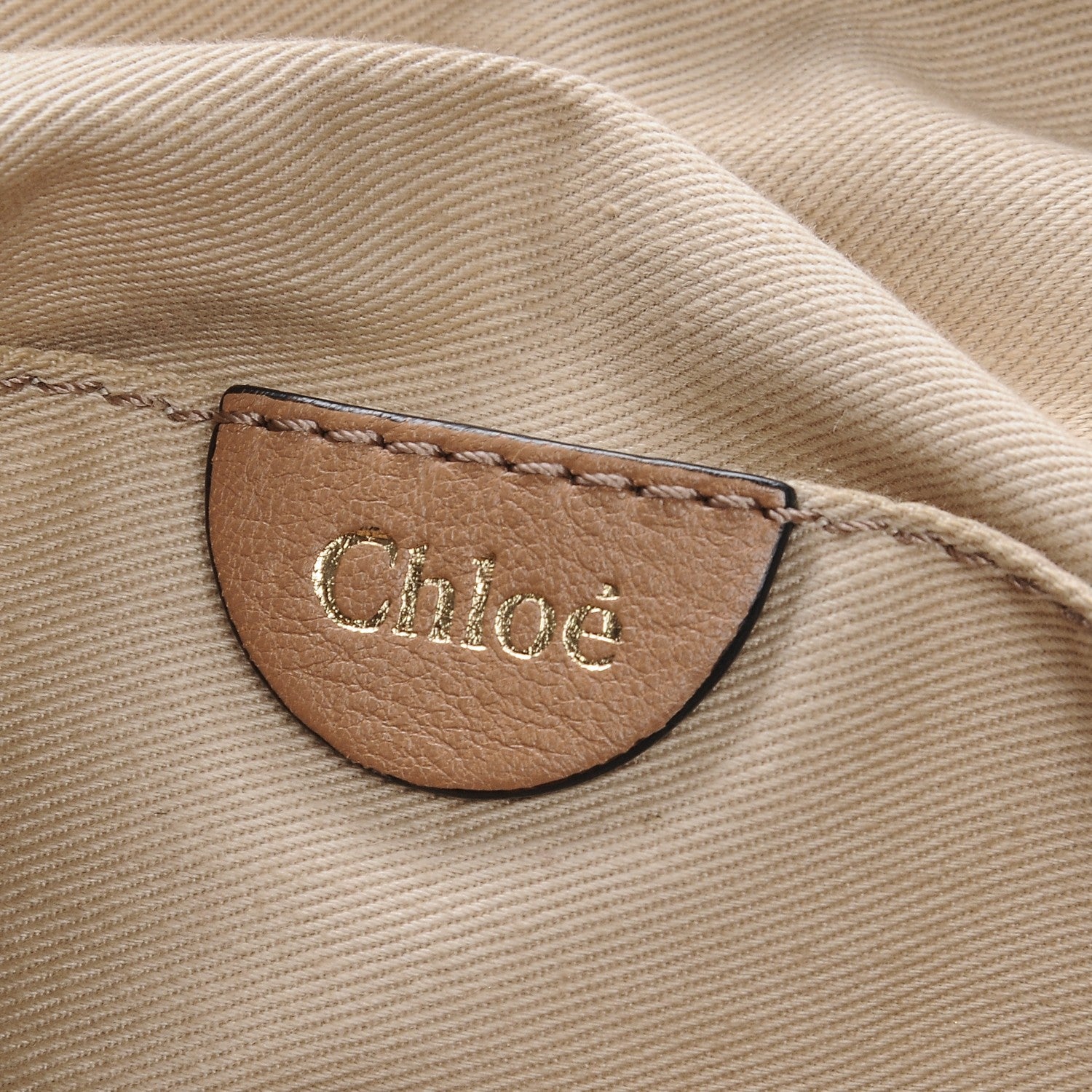 Chloe Calfskin Large Marcie Lock Satchel Beige 6 of 6