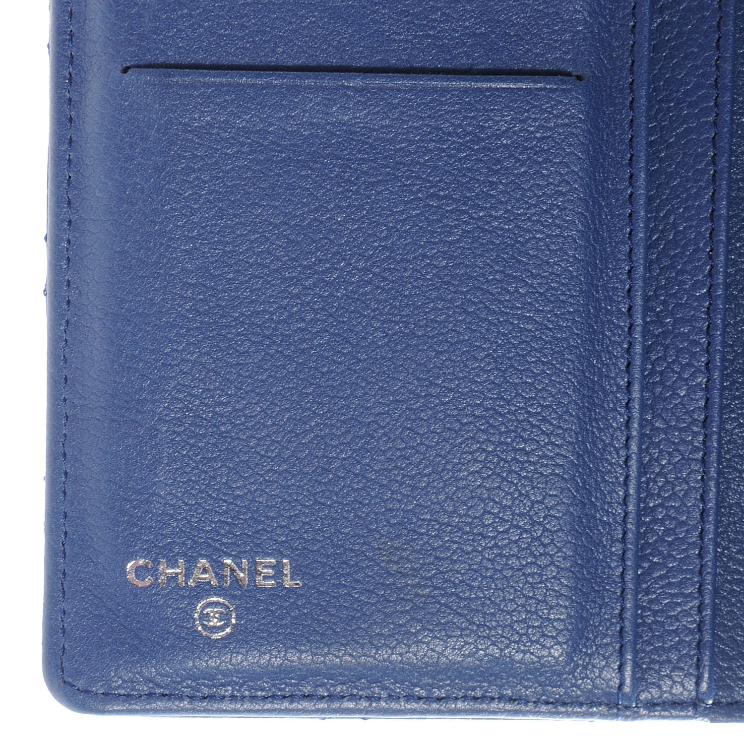 Chanel Washed Caviar Quilted Yen Wallet Blue Roi 7 of 8