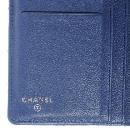 Chanel Washed Caviar Quilted Yen Wallet Blue Roi 7 of 8