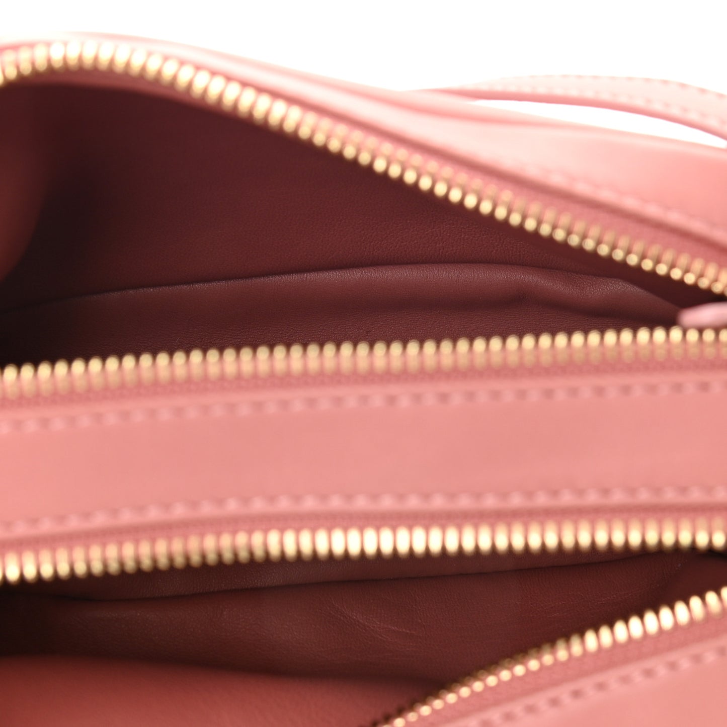 Calfskin Double Zip Crossbody Blush