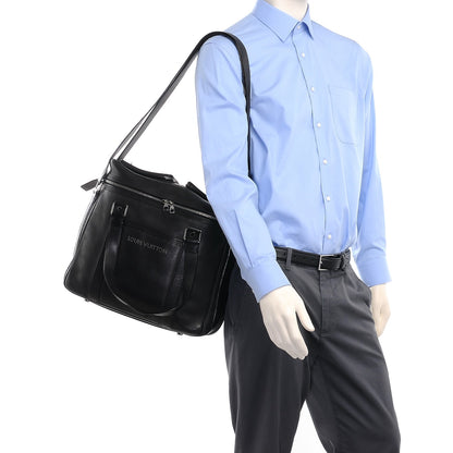 Louis Vuitton Bequia Leather 2 Way DJ Bag Black 2 of 10