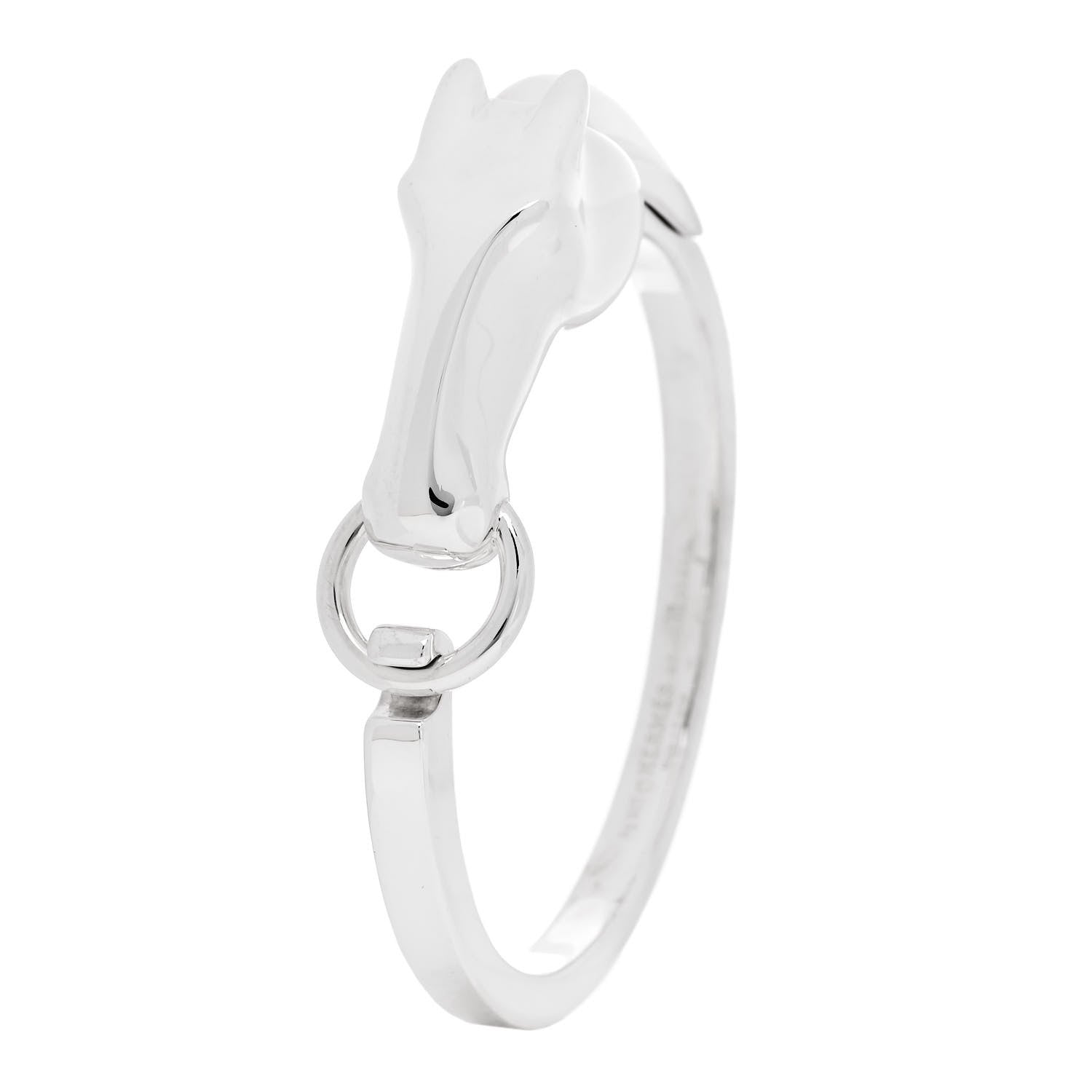 Hermes Sterling Silver PM Galop Bracelet ST 1 of 4