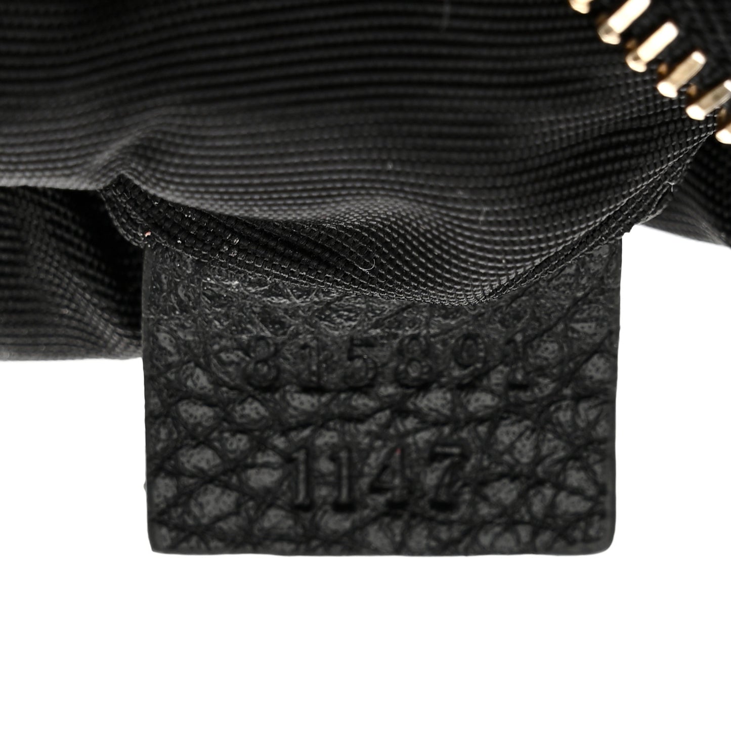 Guccissima GG Emblem Zip Key Case Black