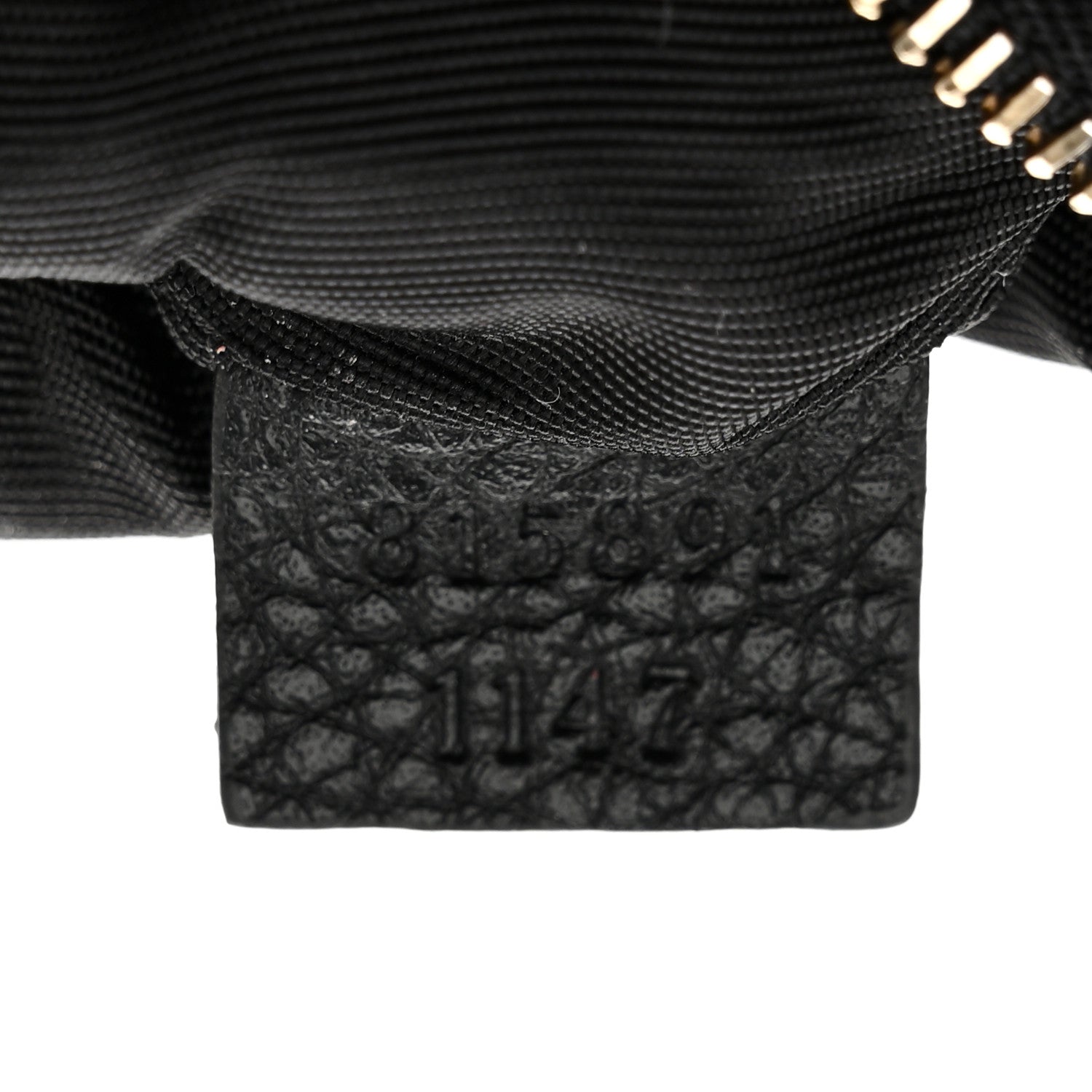 Gucci Guccissima GG Emblem Zip Key Case Black 7 of 8