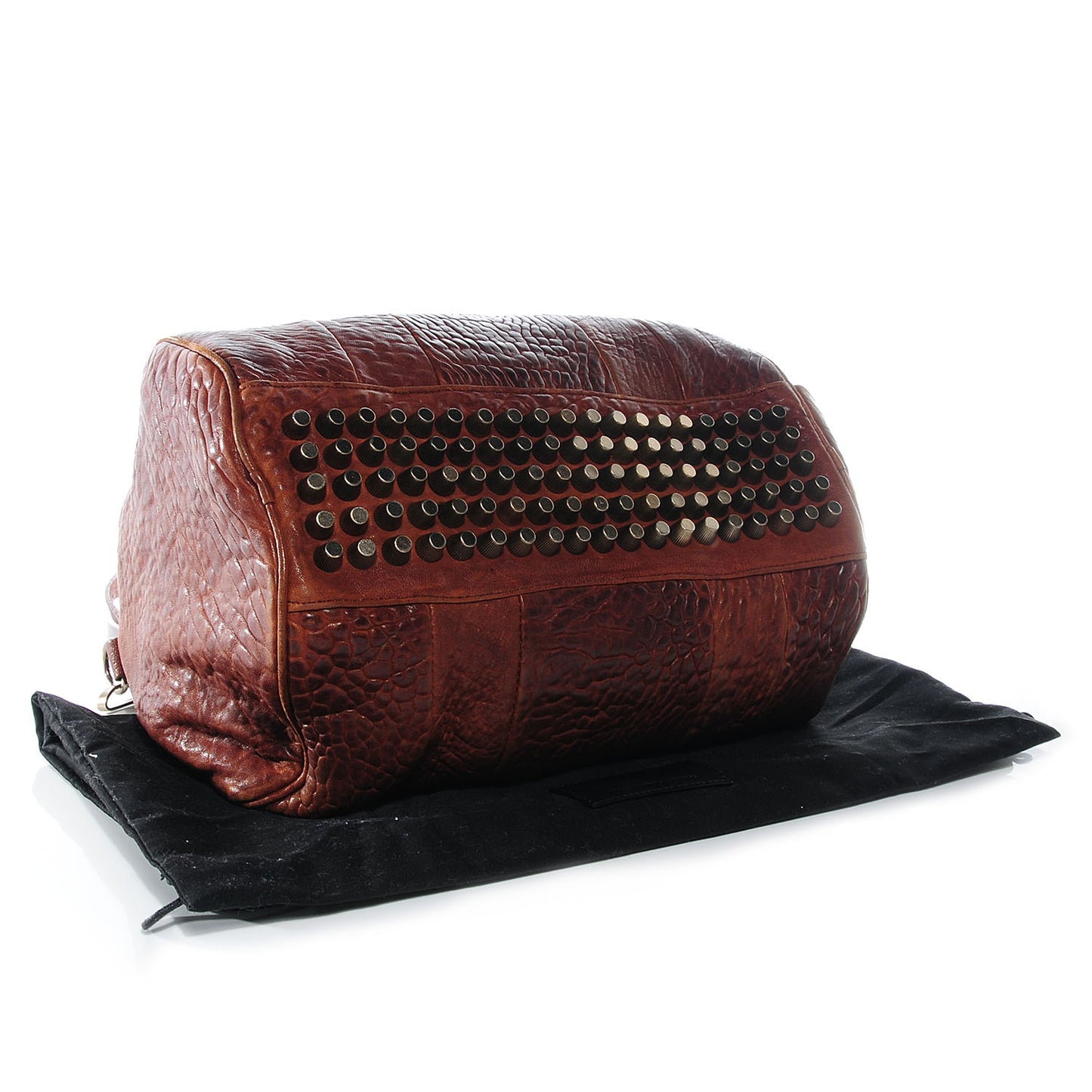 Pebbled Lambskin Rocco Brown w Antique Brass Hardware