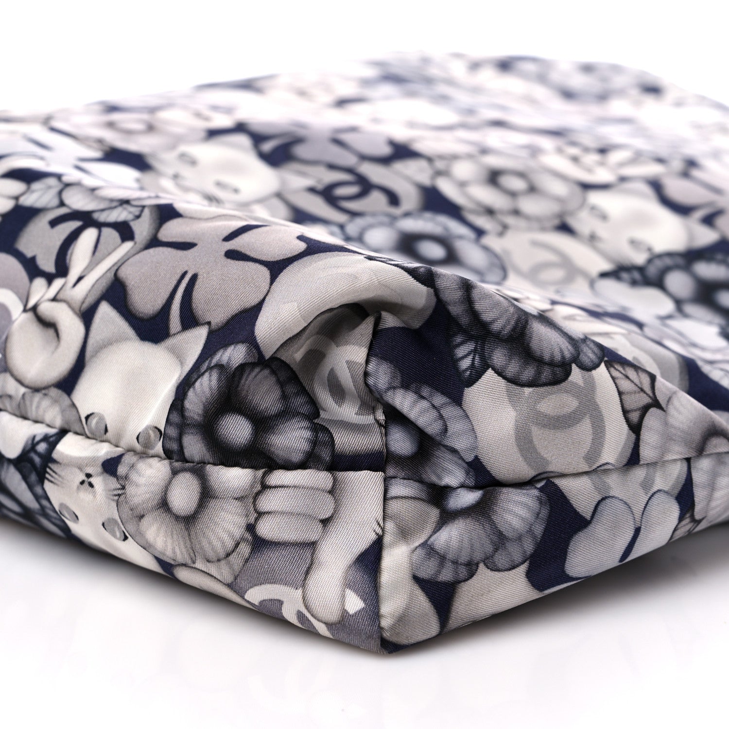 Chanel Nylon Cat Emoticon Tote Navy Silver 11 of 12