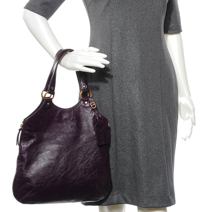 Saint Laurent Leather Tribute Tote Purple 2 of 7