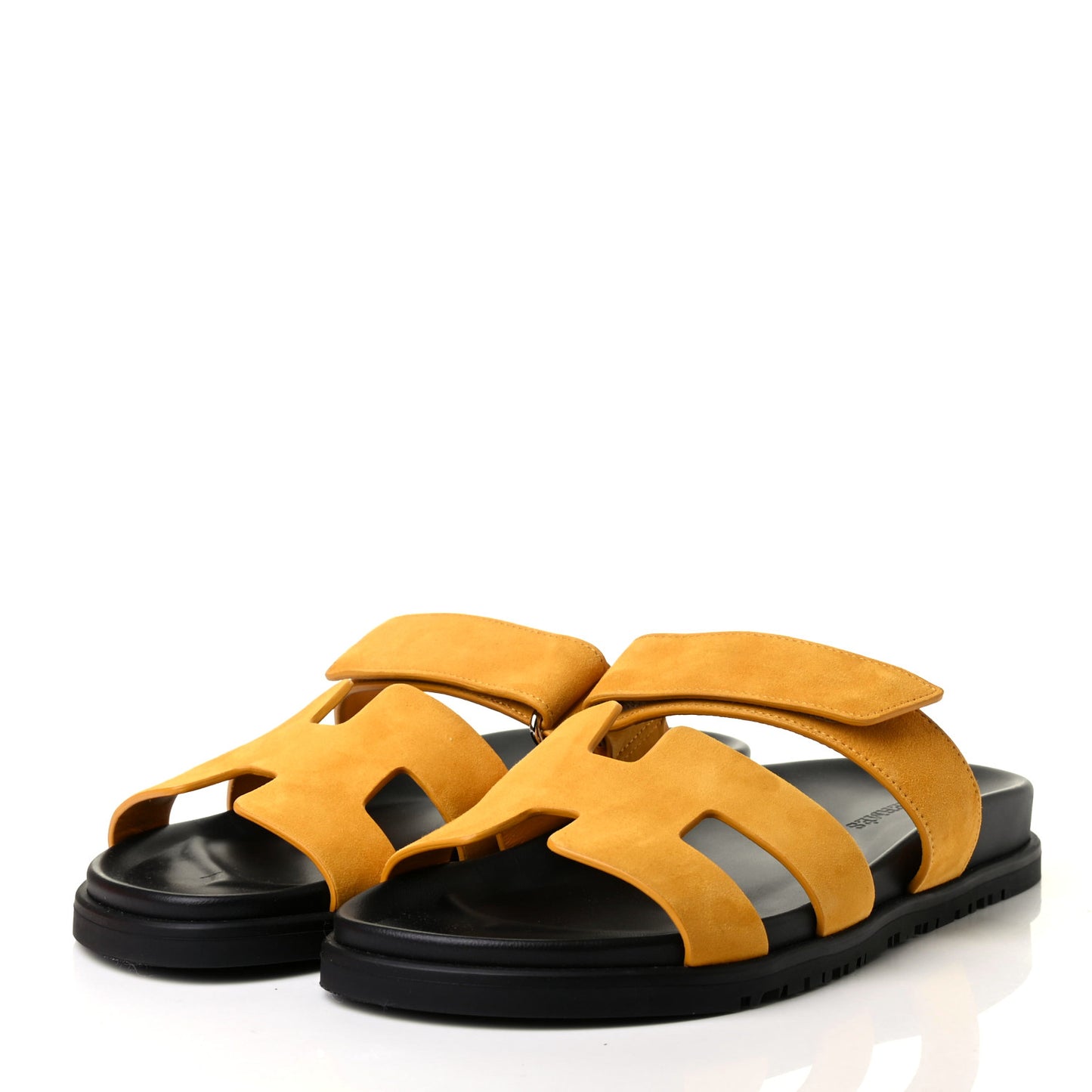 Suede Goatskin Womens Chypre Sandals 39 Jaune Mimosa