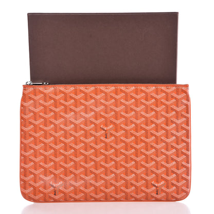 Goyard Goyardine Senat Pochette MM Orange 9 of 9