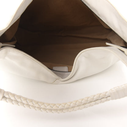 Bottega Veneta Smooth Lambskin Braided Hobo White 5 of 12