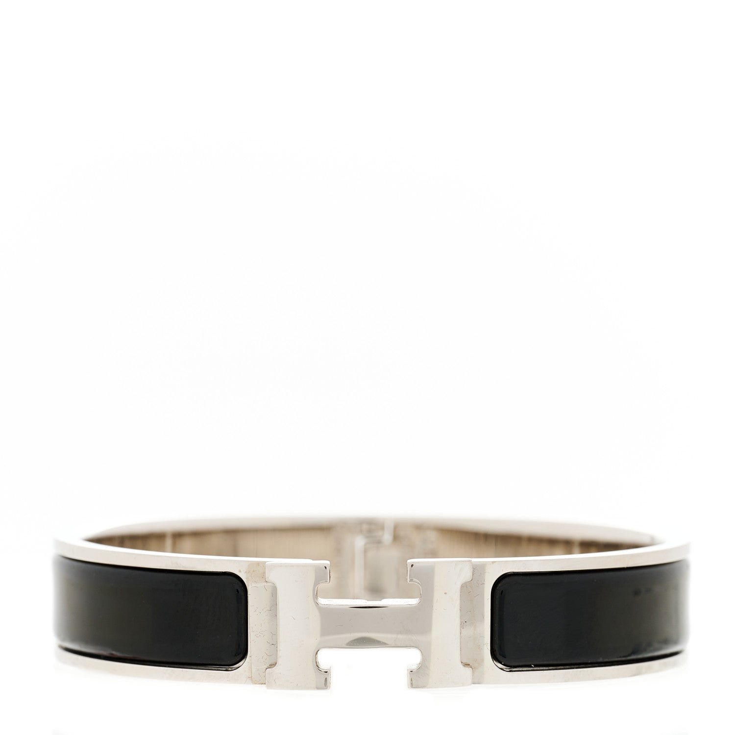 Hermes Enamel Narrow Clic Clac H Bracelet PM Black 1 of 4