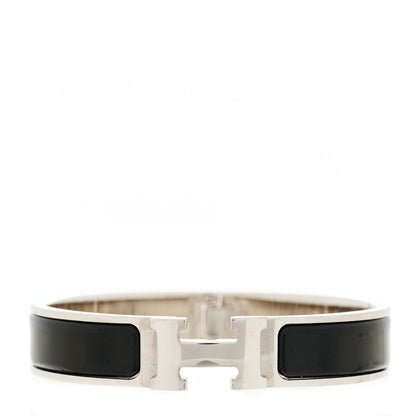 Hermes Enamel Narrow Clic Clac H Bracelet PM Black 1 of 4