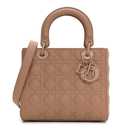 Christian Dior Ultra Matte Calfskin Cannage Medium Lady Dior Beige 1 of 8