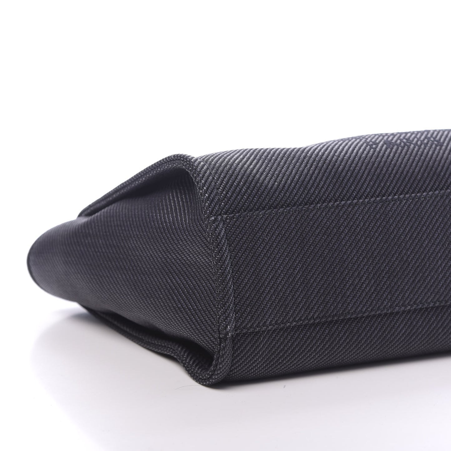 Mixed Fibers Calfskin Small Deauville Tote Black