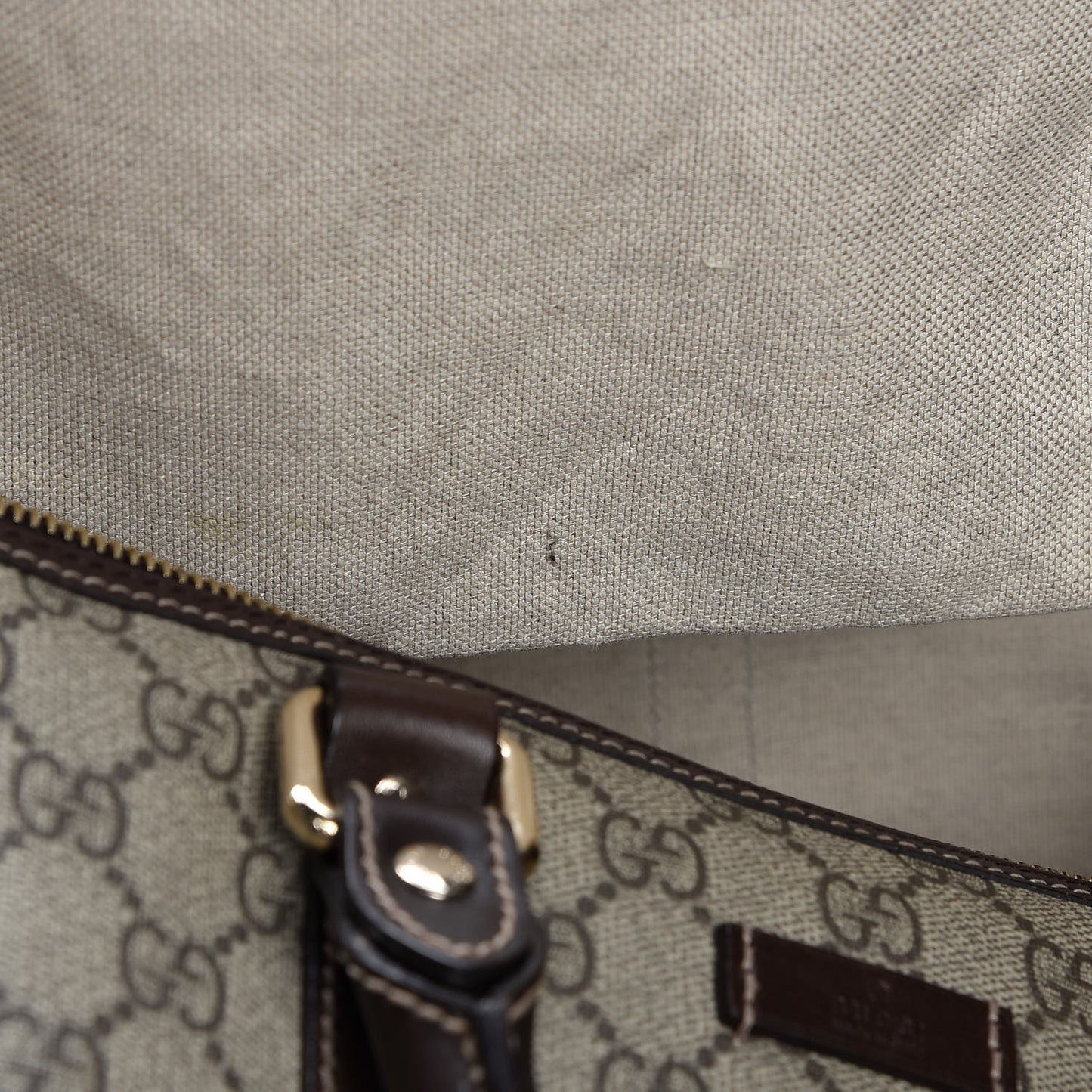 GG Plus Monogram Large Carry On Duffle Bag Brown