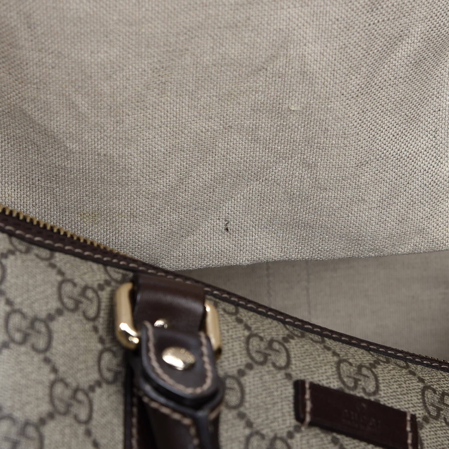 Gucci GG Plus Monogram Large Carry On Duffle Bag Brown 8 of 8