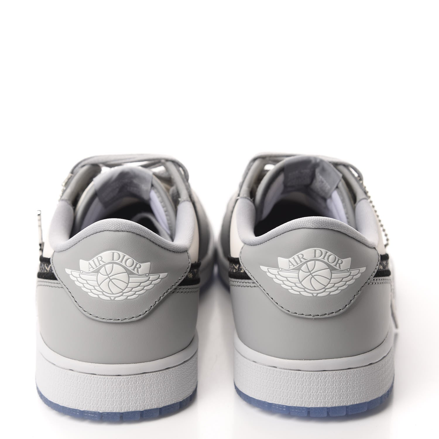 Christian Dior X NIKE AIR JORDAN Calfskin Mens Oblique Low Sneakers 44.5 Beige White 5 of 18