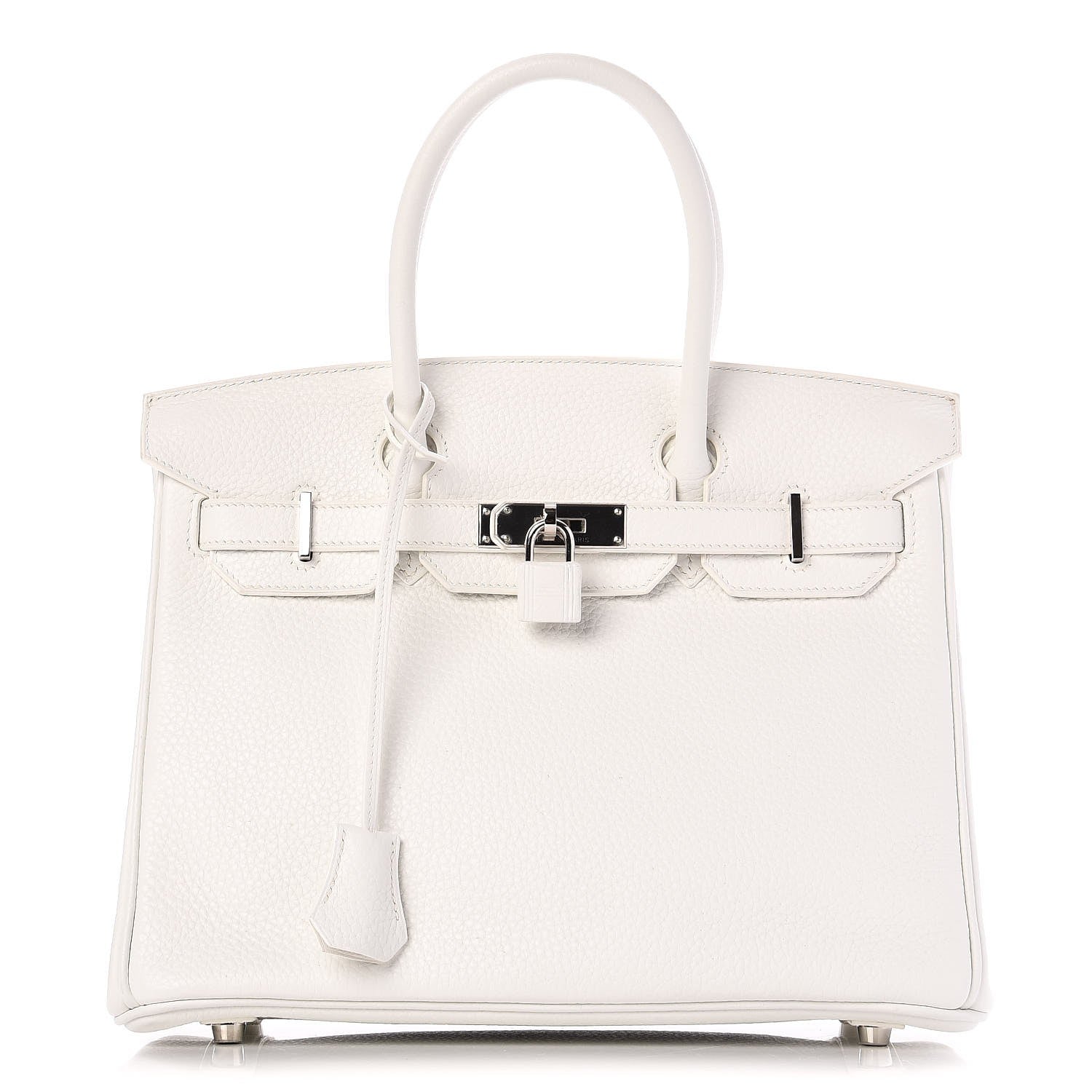 Hermes Taurillon Clemence Birkin 30 White 1 of 36