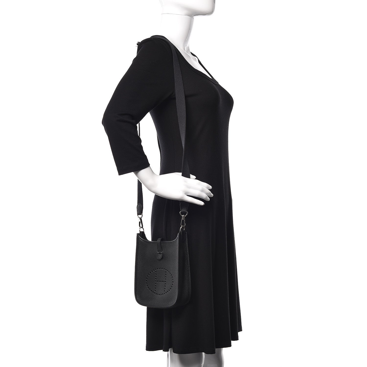 Hermes Taurillon Clemence Evelyne TPM Black 2 of 10