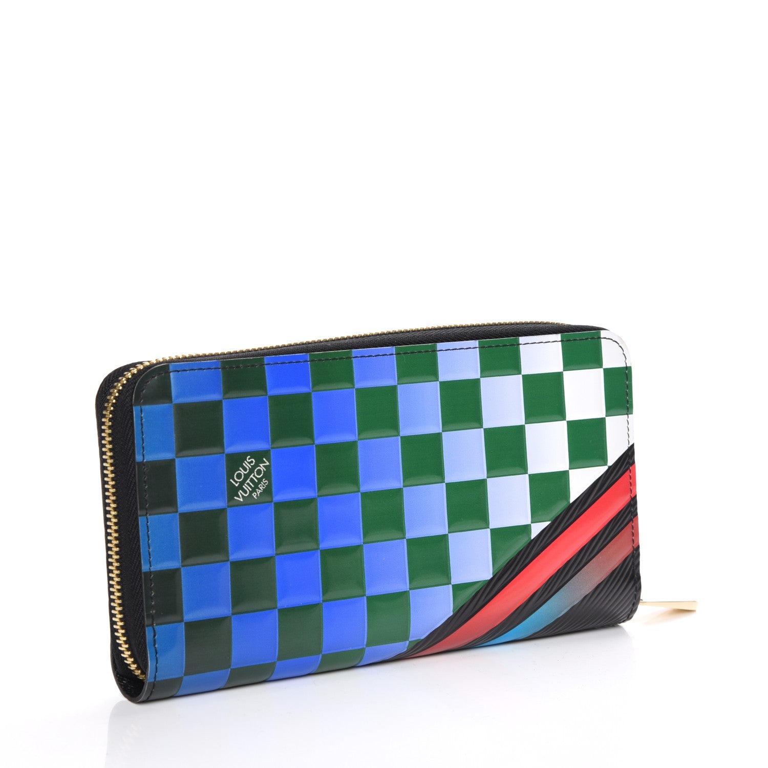 Louis Vuitton Epi Damier Race Zippy Wallet Black Rouge 3 of 8