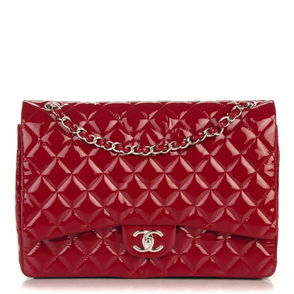 Chanel Patent Quilted Maxi Double Flap Red 1 of 7